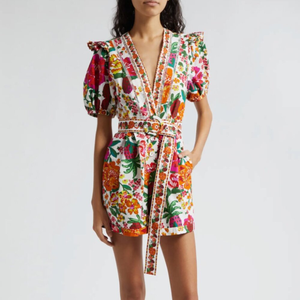 Farm Rio Flowerful sketch romper